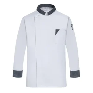 Customized High Quality Chef Jacket Full Sleeve Soft Comfortable Hotel Uniforms Unisex Restaurant Snap
