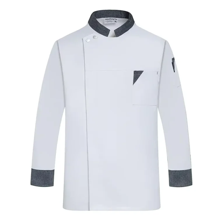 Customized-High-Quality-Chef-Jacket-Full-Sleeve-Soft-Comfortable-Hotel-Uniforms-Unisex-Restaurant-Snap