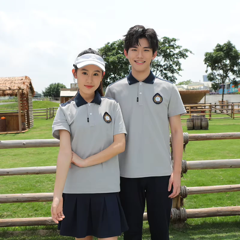 Customized High School Uniform Sports Polo Shirts School Uniform Set for T Shirt Pants School Uniform