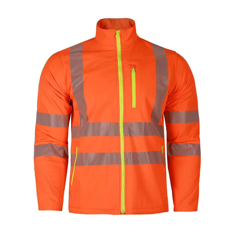 Customized High Visibility Safety Workwear Waterproof Softshell Jacket for Worker