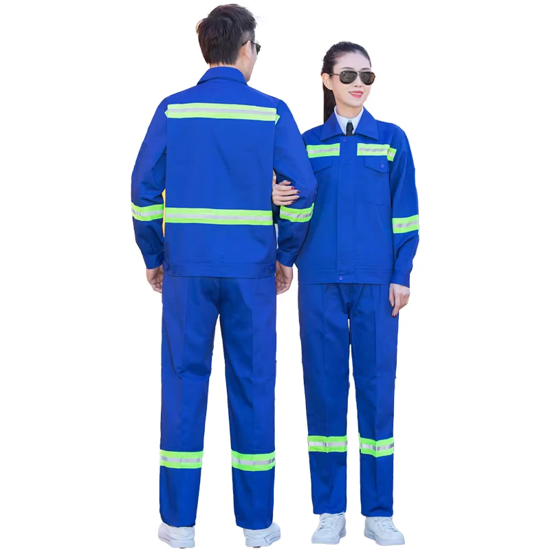 Customized High Visibility Work Night Reflective Workwear Clothes Industrial Worker Uniforms for Men