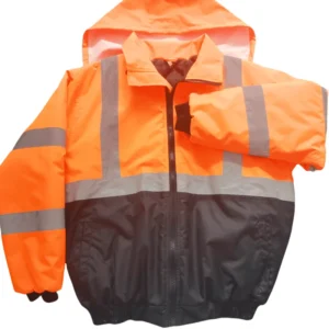 Customized High Visibility Workwear Reflective Safety Winter Bomber Waterproof Outdoor Construction Jacket