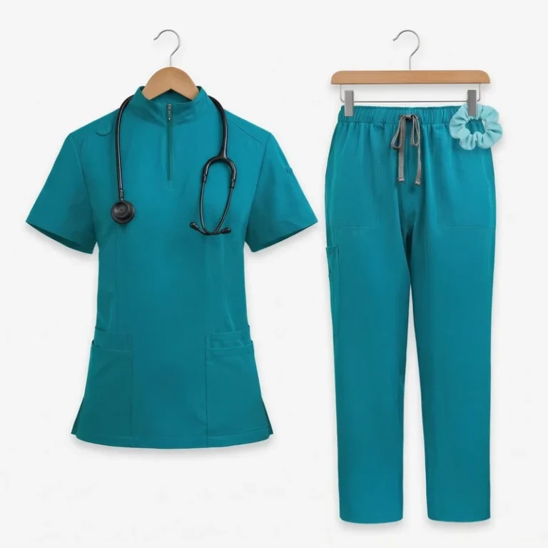 Customized-Hospital-Healthcare-Uniform-Sets-for-Men-Women-Blends-Woven-Nursing-Scrubs-Zipper-Tops-OEM-Model