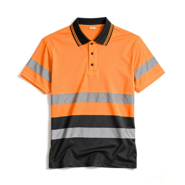 Customized-Logo-ANSI-Class-2-100-Polyester-Reflective-Safety-Shirts-for-Mens-Workwear-Construction-Polo-Type-Short-Sleeve