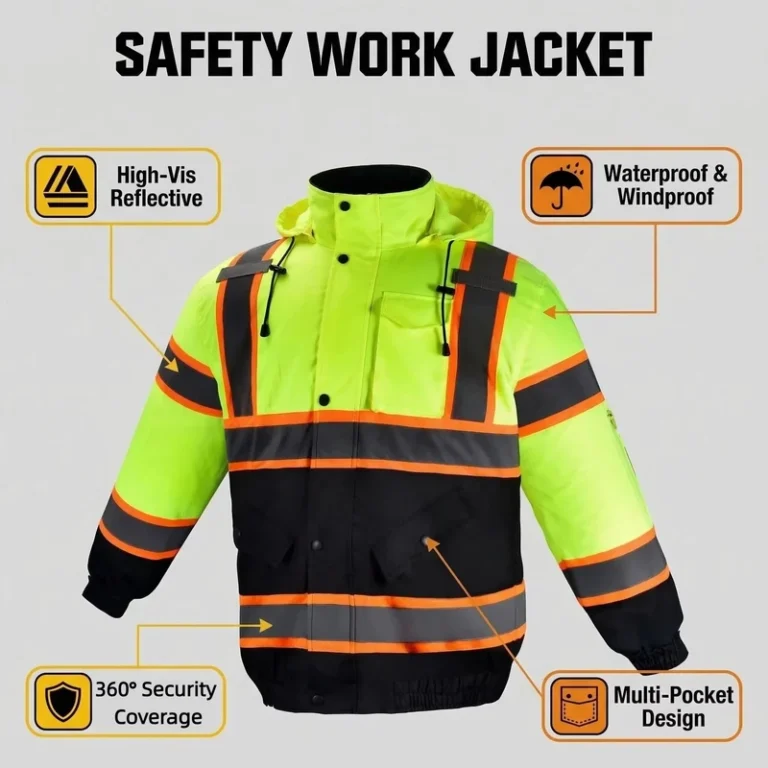 Customized-Logo-ANSI-Class-2-High-Visibility-Waterproof-Reflective-Safety-Jacket-with-Thermal-Insulation-Hood