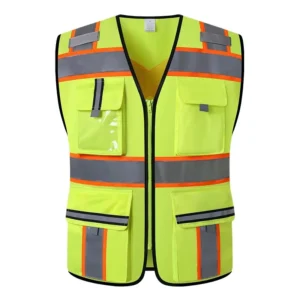 Customized Logo Construction Safety Vest Hi Viz Reflective Clothing with 3M Reflective Strip for Security