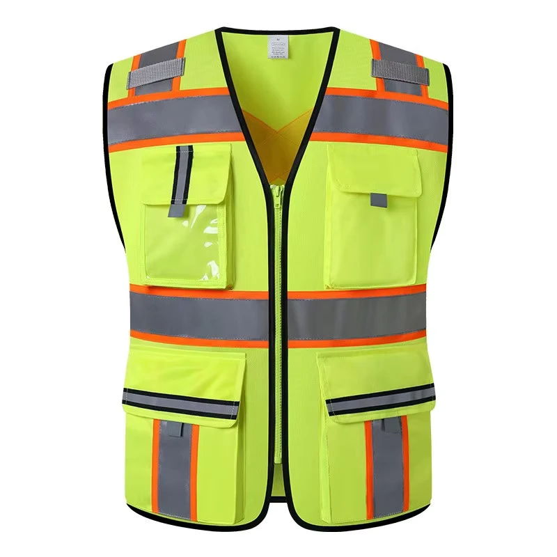 Customized Logo Construction Safety Vest Hi Viz Reflective Clothing with 3M Reflective Strip for Security
