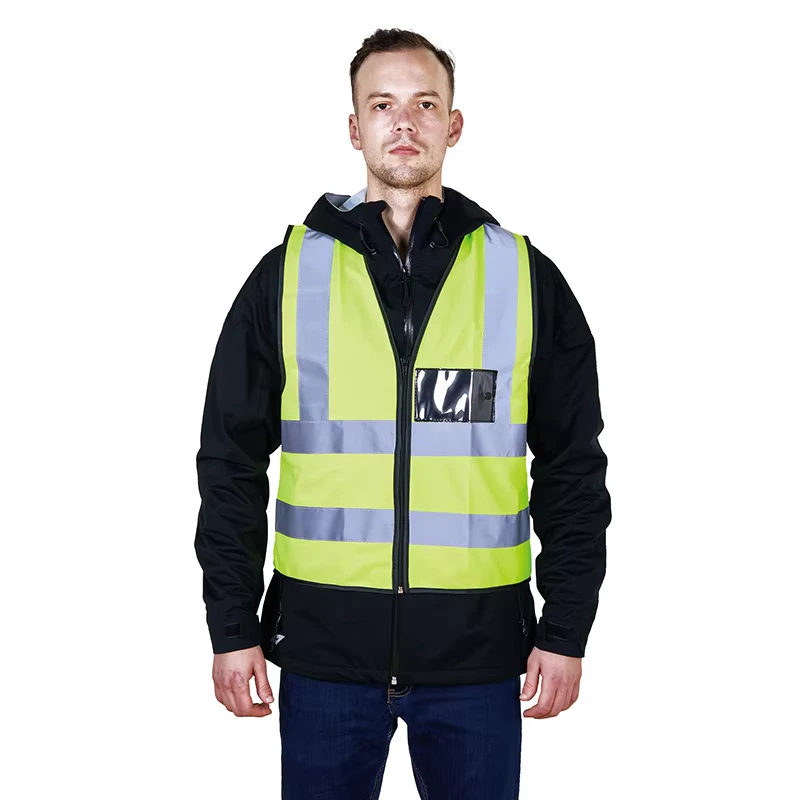 Customized Logo Hi Vis Reflective Tape EN 20471 Certified Breathable Warning Vest for Industrial
