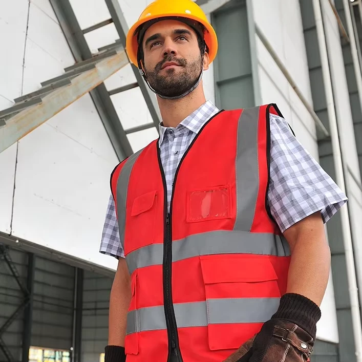 Customized Logo LED Flash Safety Reflective High Visibility Hi Vis Work Reflective Safety Vest Jacket