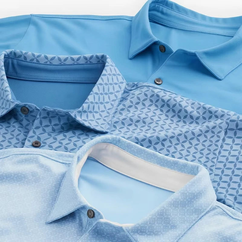 Customized Logo Men's Golf Pol High Spf 50 Sublimation Polyester 88% Spandex 12% Performance Golf T Shirts 180 Grams Printing