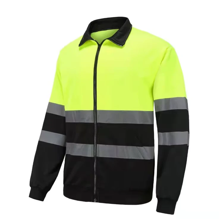 Customized Logo Reflective Safety Workwear Long Sleeve Shirt with High Visibility for Work Environments