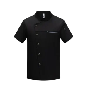 Customized Logo Unisex Short-Sleeved Chef Work Clothes for Hotel Home Bakery and Kitchen Uniform