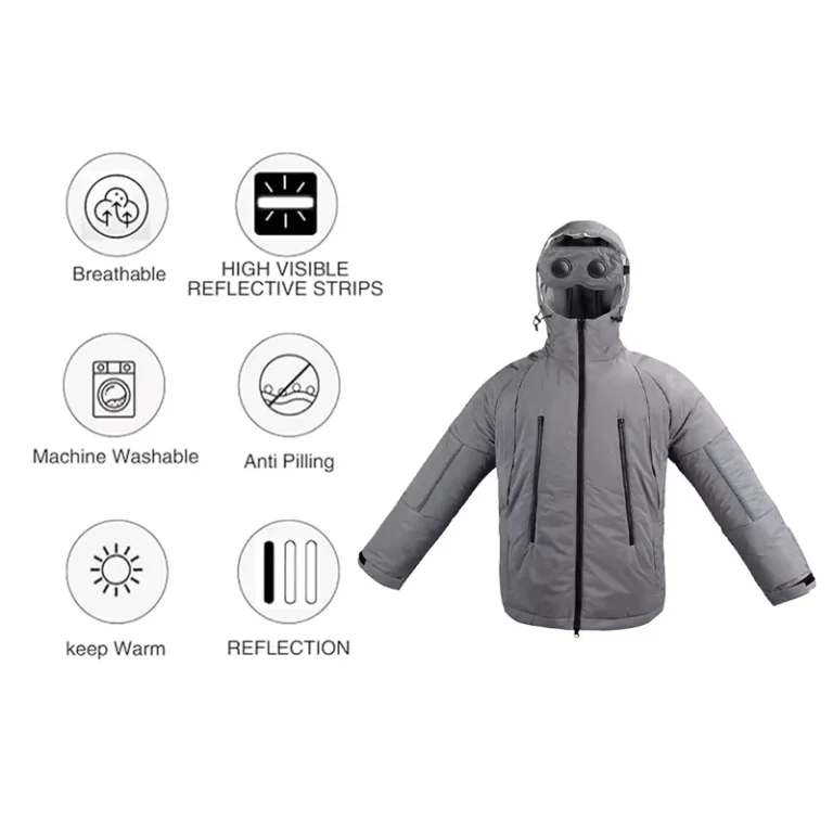 Customized-Logo-Windproof-Long-Sleeve-Hoodie-Gray-Coat-Hiking-Reflective-Jackets-with-Hat-Zipper-Pockets
