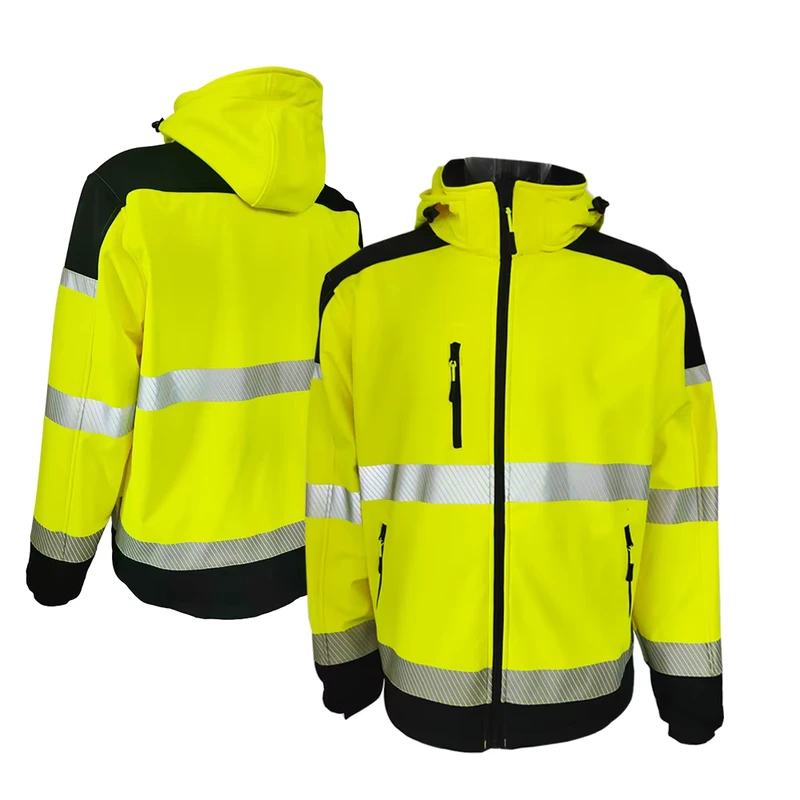 Customized Logo Winter Warm Hi Vis Reflective Safety Jackets High Quality Reflective Tape Men's Safety Jacket