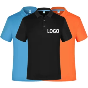 Customized Men’s Quick-Dry Solid-Color Plus-Size Workwear Polo Shirt