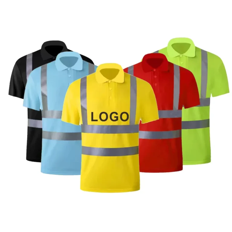 Customized-Mens-Quick-Drying-Reflective-Short-Sleeved-Polo-Shirt-Uniform-Fluorescent-High-Visibility-Workwear-Polo-Shirts