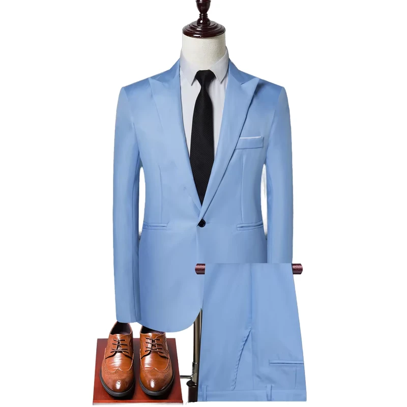 Customized Men's Suit Set Banquet Office Wedding Suit Set in China