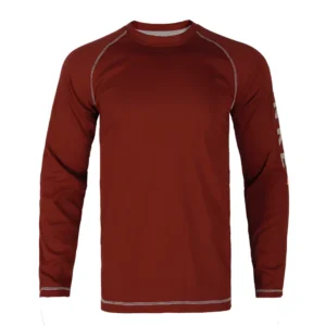 Customized NFPA2112 Long Sleeve Men’s Flame Resistant Crew FR 100% Cotton Cat 2 FRC Clothing for Men Welding Work Shirt