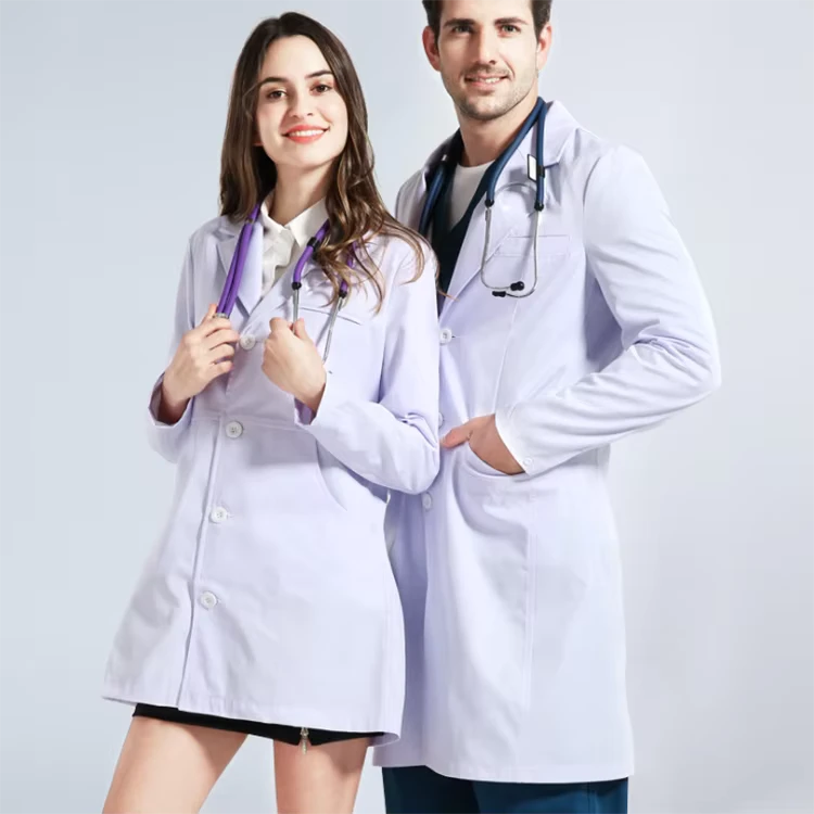 Customized Printed Hospital Pharmacy Clinic Uniform Short or Long Sleeve Medical Wear