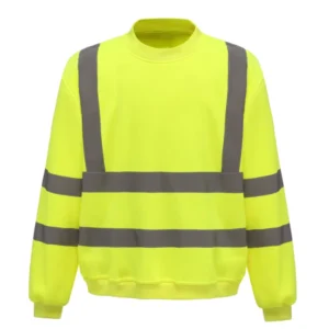 Customized Pullover Long Sleeve Hi Vis Sweatshirt High Visibility Hoodie Reflective Safety Clothing Work Uniform