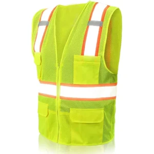 Customized Security Multiple Sizes OEM Workwear Construction Hi Vis Reflective Safety Vest