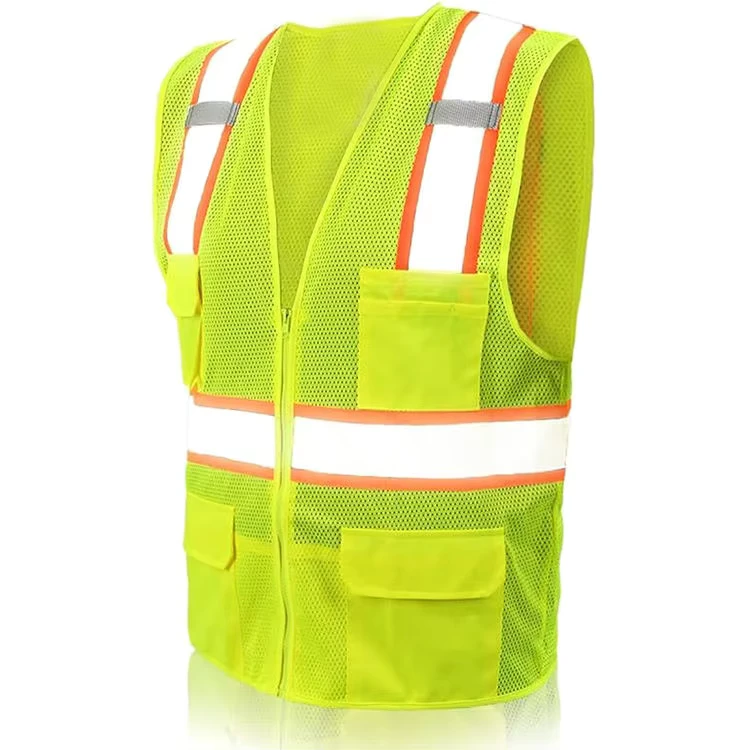 Customized Security Multiple Sizes OEM Workwear Construction Hi Vis Reflective Safety Vest