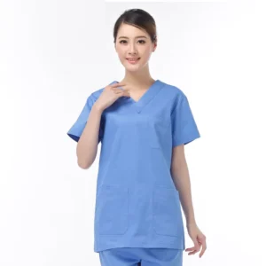 Customized Stretchy Hospital Nurse Anatomy Short Sleeves V neck Scrubs Sets Medical Uniform for Dental Clinic Doctors