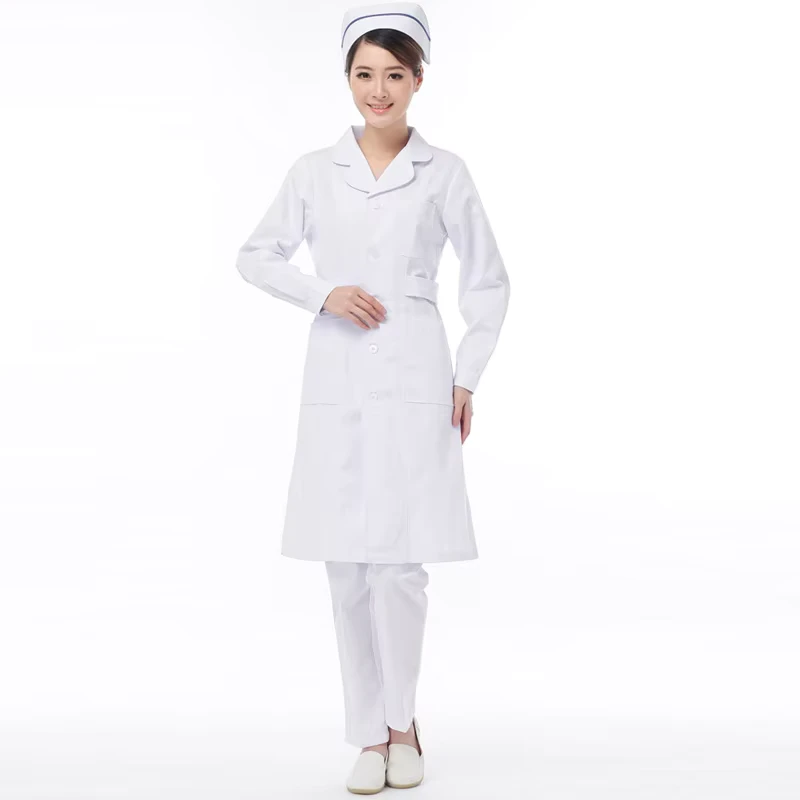 Customized Stretchy Solid-Color Hospital Staff Nurse Medical Uniform