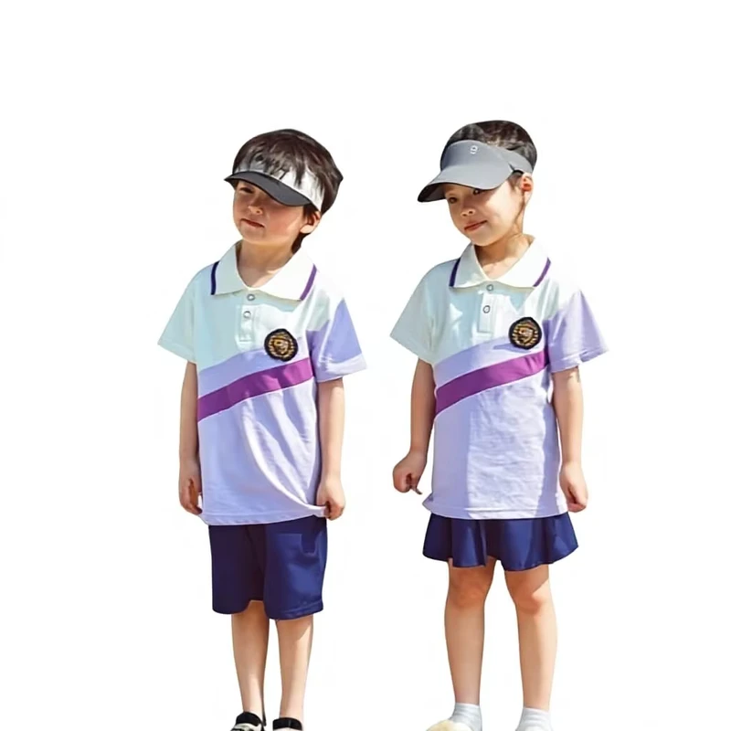 Customized Summer School Uniforms for Primary School Students Kindergarten Teacher Uniforms First Grade Class Uniforms Cotton