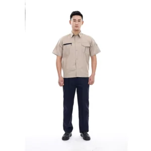 Customized Summer Short Sleeve Working Shirt Driver Construction Workwear Mechanic Work Uniform