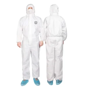 Customized Type 5 6 Biological Disposable Protective Coverall Suit Against Chemical And Infective Agent