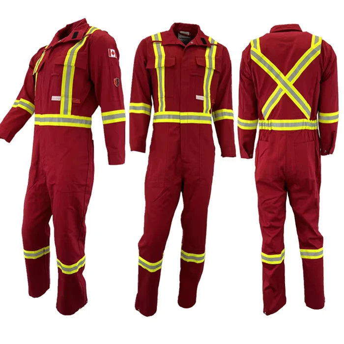Customized US Canada FRC PPE Clothing Fire Retardant Coverall Workwear for Oil and Gas Industry