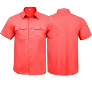 Customized Unisex Short Sleeve Work Uniform Shirt Lightweight Comfortable Breathable Abrasion Resistant Summer Workwear