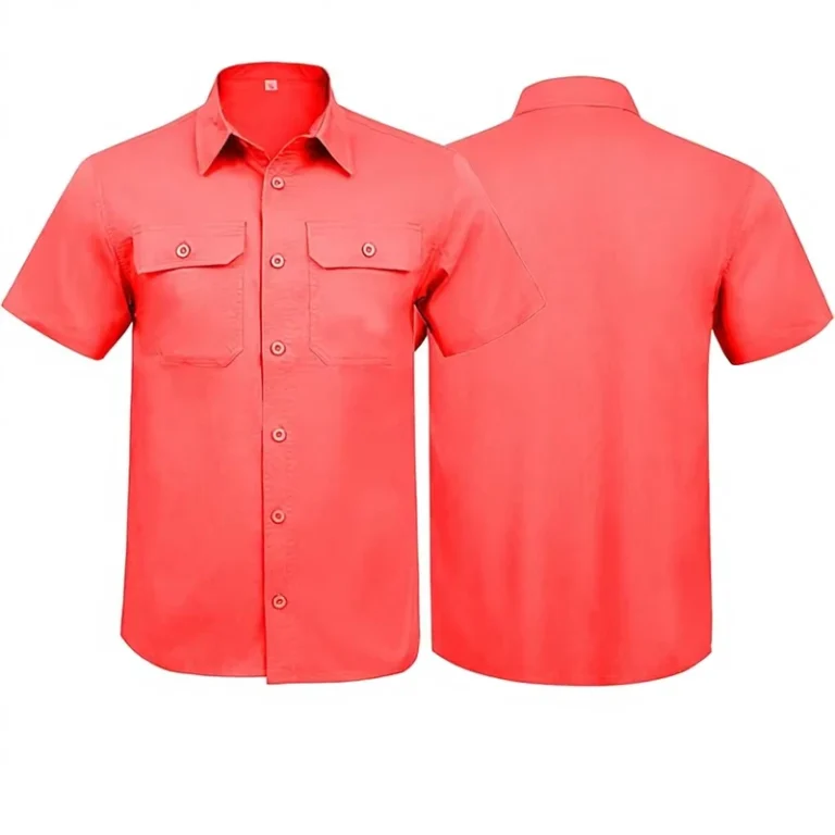 Customized-Unisex-Short-Sleeve-Work-Uniform-Shirt-Lightweight-Comfortable-Breathable-Abrasion-Resistant-Summer-Workwear