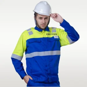 Customized Welding Reflective Hi Vis Work Clothes Anti Electric Arc Fire Resistant FR Clothing Jacket