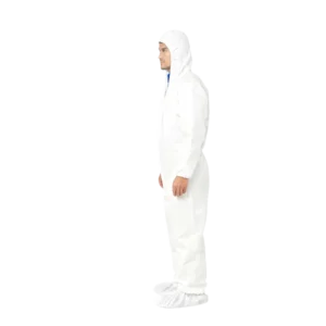 Customized White Coverall Disposable Coverall Suit Pp sf sms Microporous Coveralls For Work Wear