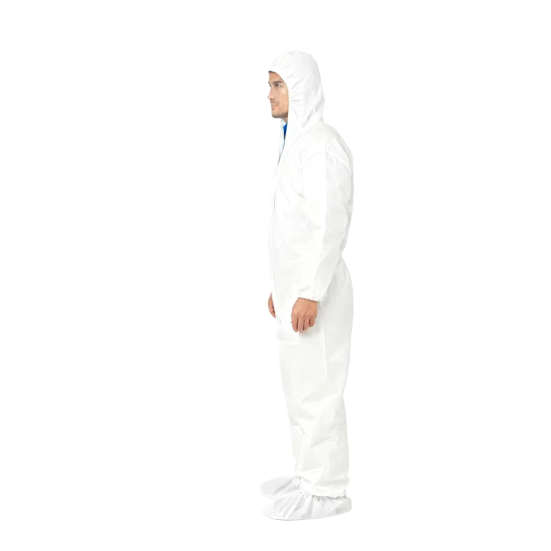 Customized White Coverall Disposable Coverall Suit Pp sf sms Microporous Coveralls For Work Wear