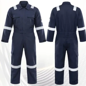 Customized Work Clothes with Anti-static and Reflective Strips Made of Grid Cotton Fabric That Has Undergone Product Testing