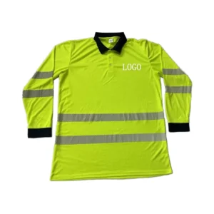 Customizing Logo Hi Vis Workwear for Men Cotton Safety Workwear Reflective Stripes Round Neck Uniform Security T shirt