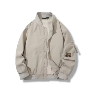DAN5820 Solid Color Coat Men Teenager Large Size Jacket Men Wear Spring and Autumn Winter Jacket Canvas Fabric Casual