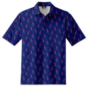 Dark Green Cartoon Work Sewing Moderng Patterns Mop Polyester t Clothing Formal Man Polo Shirt Play Golf T shirts