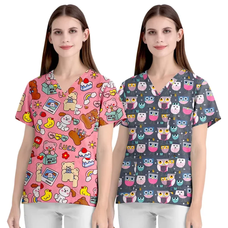 Denim-Nurse-Scrub-Set-Cotton-Medical-Hospital-Uniform