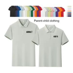 Design Custom Polo Shirts Cotton Men Work Uniform Shirts Embroidered Logo Golf T shirts Adult and Children Polo Shirts