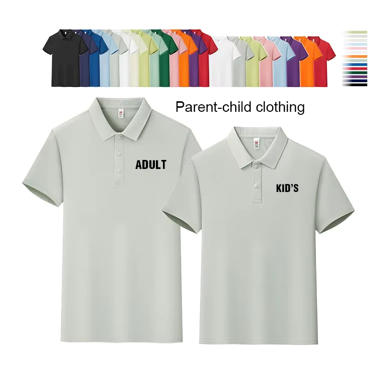 Design Custom Polo Shirts Cotton Men Work Uniform Shirts Embroidered Logo Golf T shirts Adult and Children Polo Shirts