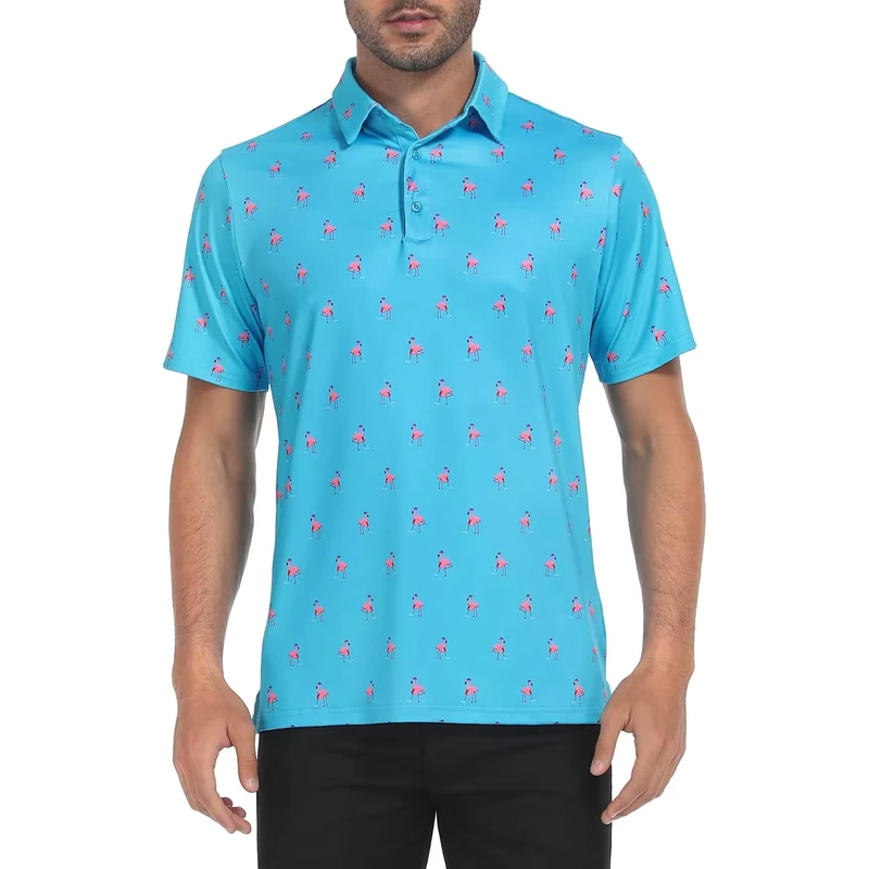 Digital Print Custom Designs Polyester Spandex Basic T shirts Cool Feeling Fitted Mens Golf Polo Shirt With Pocket