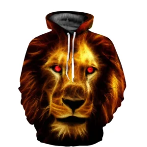 Digital Printed Cotton Men’s Hooded Sweatshirt Tracksuit Set