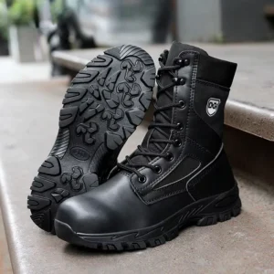 Dinggu Good Quality Steel Toe Winter Foot protection Tactical Boots Anti hit Anti piercing Safety Boots for Men Work Boot