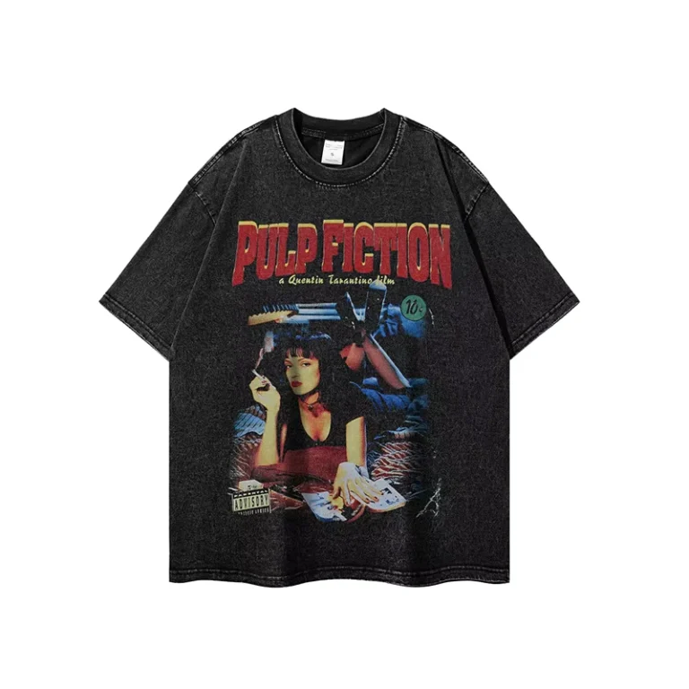Direct-printed-washed-aged-short-sleeved-T-shirt-American-retro-streetwear-mens-casual-loose-retro-T-shirt
