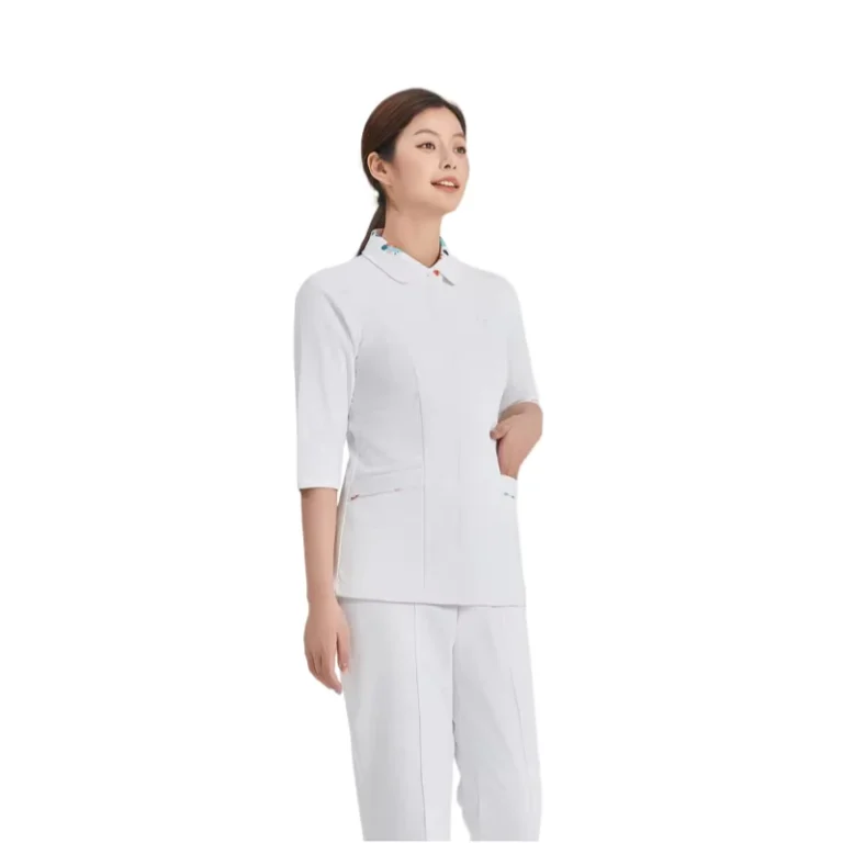 Dishang-High-elastic-Polyester-Dobby-Unisex-Nurse-Suit-Short-sleeved-Summer-Short-Hospital-Nursing-Home-Worker-Nursing-Uniform