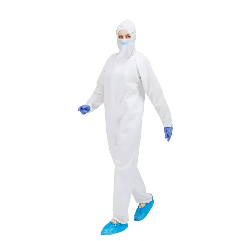 Disposable Anti-Static Microporous Breathable Coverall PP Protective Coverall with Hood